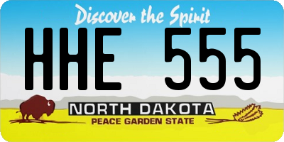 ND license plate HHE555