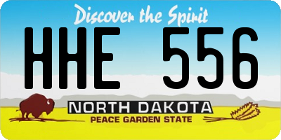 ND license plate HHE556