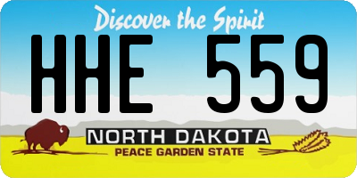 ND license plate HHE559