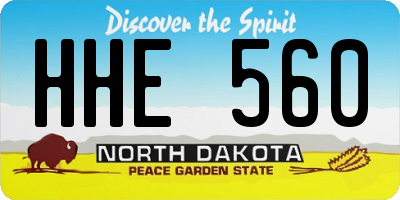 ND license plate HHE560