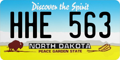 ND license plate HHE563