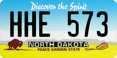 ND license plate HHE573