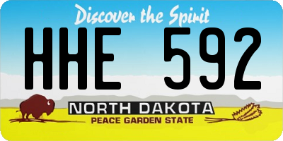 ND license plate HHE592