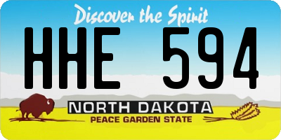 ND license plate HHE594