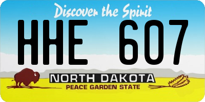 ND license plate HHE607