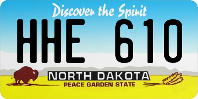 ND license plate HHE610