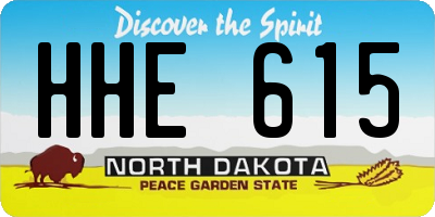 ND license plate HHE615