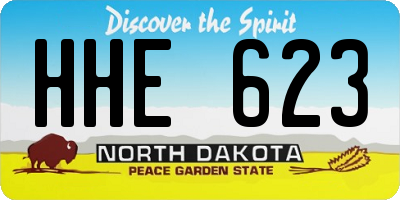 ND license plate HHE623