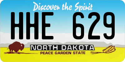 ND license plate HHE629