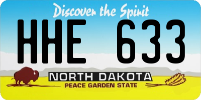 ND license plate HHE633