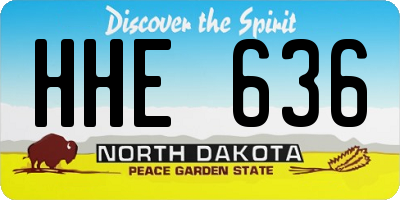 ND license plate HHE636