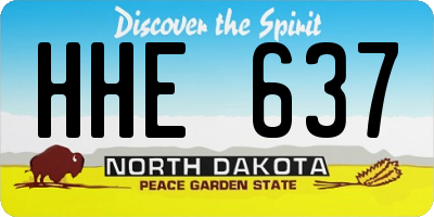ND license plate HHE637