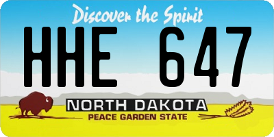 ND license plate HHE647