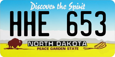 ND license plate HHE653