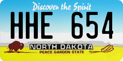 ND license plate HHE654