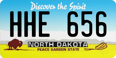 ND license plate HHE656