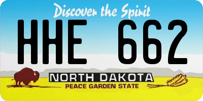 ND license plate HHE662