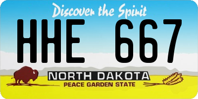 ND license plate HHE667