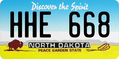 ND license plate HHE668
