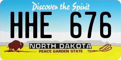 ND license plate HHE676