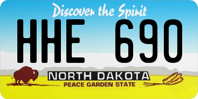 ND license plate HHE690