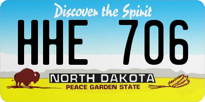 ND license plate HHE706