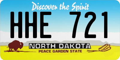 ND license plate HHE721