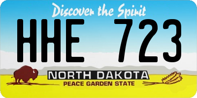 ND license plate HHE723