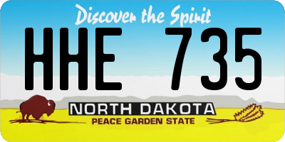 ND license plate HHE735