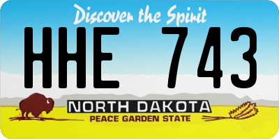 ND license plate HHE743