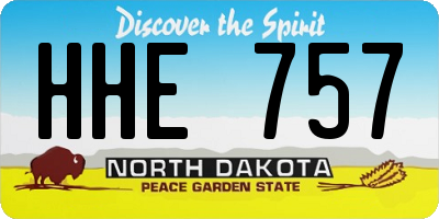 ND license plate HHE757