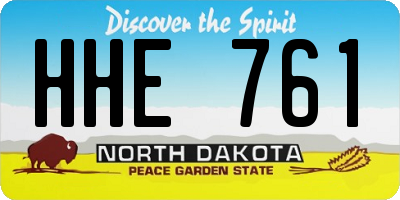 ND license plate HHE761