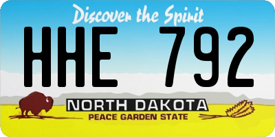 ND license plate HHE792