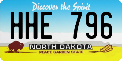 ND license plate HHE796