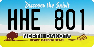 ND license plate HHE801