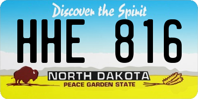 ND license plate HHE816