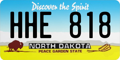 ND license plate HHE818