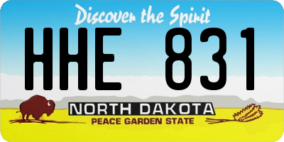 ND license plate HHE831