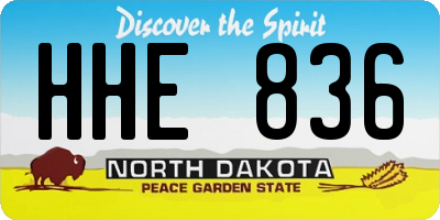 ND license plate HHE836