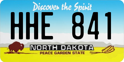 ND license plate HHE841
