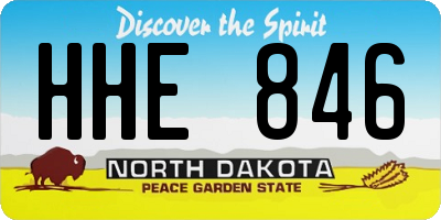 ND license plate HHE846