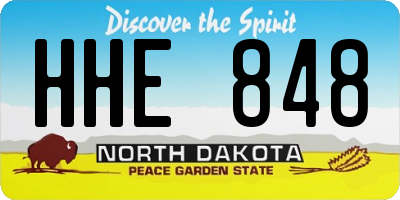ND license plate HHE848