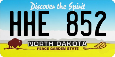 ND license plate HHE852