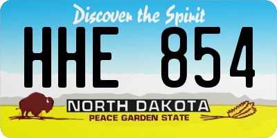 ND license plate HHE854