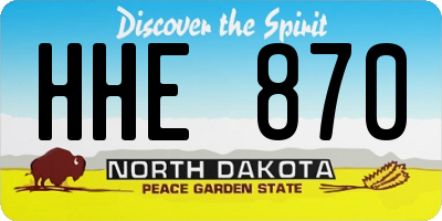 ND license plate HHE870