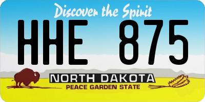 ND license plate HHE875