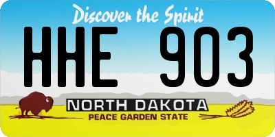 ND license plate HHE903