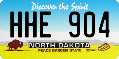 ND license plate HHE904