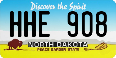 ND license plate HHE908