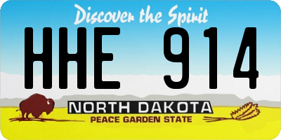 ND license plate HHE914